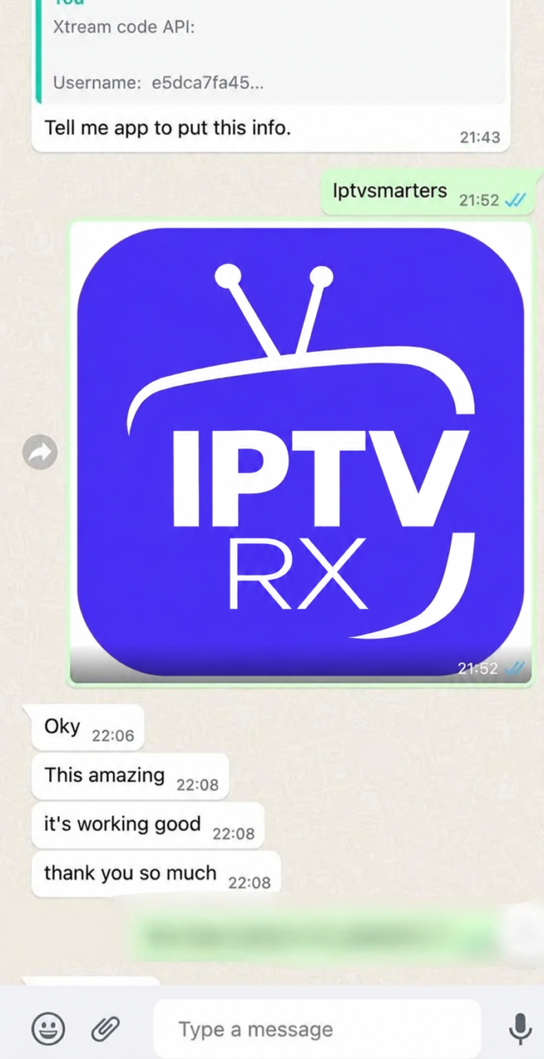 IPTV RX WhatsApp Chat